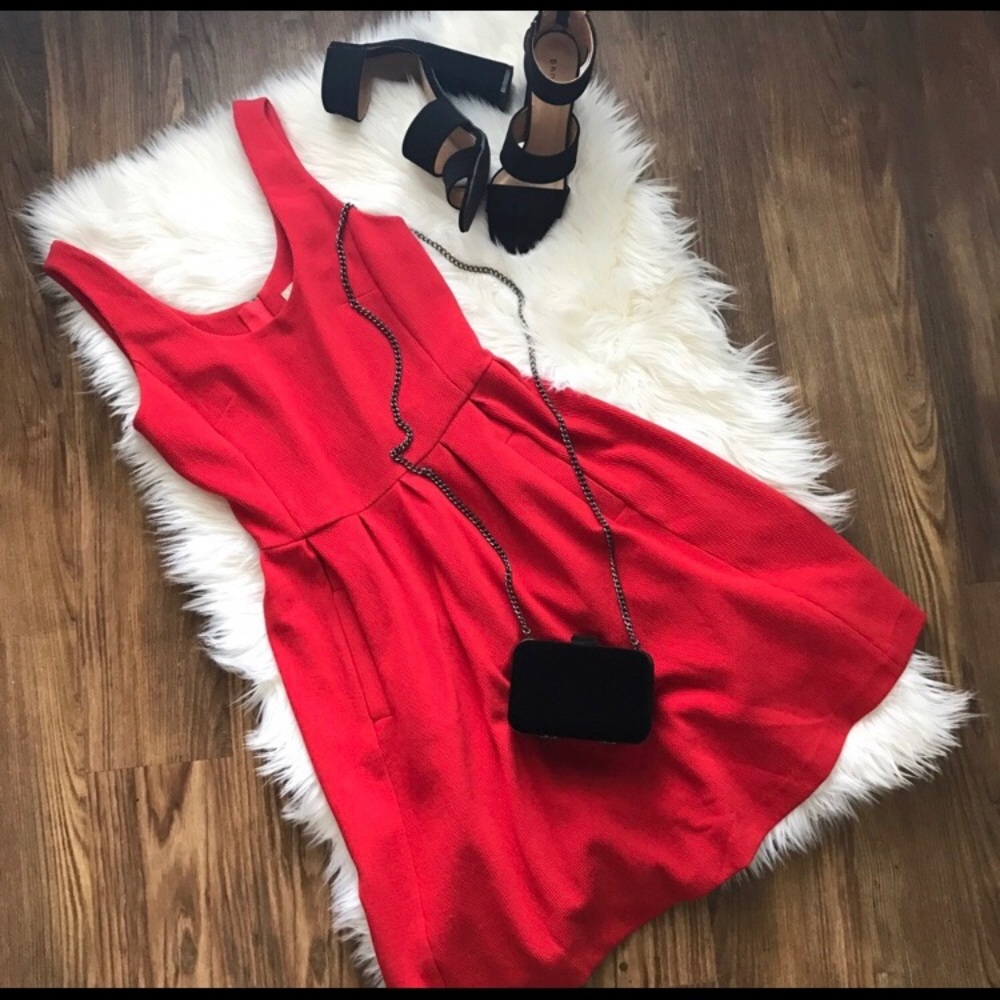 Red ribbed Banana Republic Dress